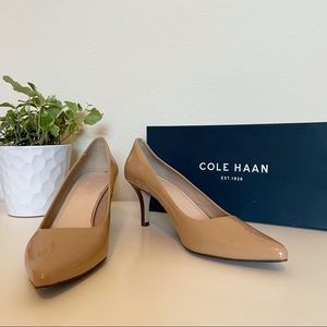 Nude Cole Haan Lena Mid Pump II heels pointed toe